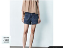 UR2025夏季新款女裝時(shí)尚休閑雙口袋裝飾牛仔短褲UYY850133 曬單實(shí)拍圖