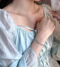 老廟海洋之心銀手鏈女時(shí)尚首飾送女朋友節日紀念日生日禮物S925 【京速達】海洋之心手鏈 曬單實(shí)拍圖