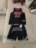 Jordan耐克AJ兒童背心 Nike23號(hào)男童籃球服夏季透氣無(wú)袖T恤  正黑色 曬單實(shí)拍圖
