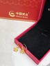 中國黃金（CHINA GOLD）愛(ài)心四葉草黃金耳墜女款足金幸運草耳鉤情人節生日禮物送女友愛(ài)人 四葉草耳墜【贈S925銀圓珠耳鉤】 約0.6g 曬單實(shí)拍圖