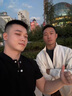 牧唯 美式高街重磅男士t恤夏季新款復(fù)古正肩polo短袖衫亨利領(lǐng)健身上衣 黑色 XL [建議125-140斤] 曬單實(shí)拍圖