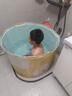 妙馨思泡澡桶成人可折疊浴缸洗澡桶家用嬰兒童游泳桶浴桶坐浴盆沐浴神器 曬單實(shí)拍圖
