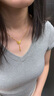 中國黃金（CHINA GOLD）足金生肖蛇新款靈蛇蝴蝶項鏈本命年蛇年女足金套生日送女朋友禮物 足金靈蛇與蝶項鏈  約5.4g 京速達 曬單實拍圖