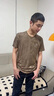 鵲笙潮牌印花短袖t恤男士2025新款男款半袖大碼夏季圓領(lǐng)時(shí)尚男裝體恤 黑色+卡其【冰絲兩件】 XL 【建議115-130斤】 曬單實(shí)拍圖