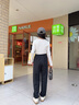 李寧奶芙褲束腳衛(wèi)褲女子25秋健身柔軟舒適百搭運動褲AKLV964 曬單實拍圖