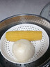 吉居夫陶瓷蒸盤(pán)餃子盤(pán)耐高溫蒸包子蒸海鮮瀝水盤(pán)圓形多孔蒸格微波爐蒸籠 直徑18cm陶瓷蒸盤(pán) 曬單實(shí)拍圖