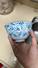 有谷窯小藍(lán)芽餐具一人一碗專用高級湯碗面碗釉下彩碗盤餐具面碗高顏值碗 小藍(lán)芽12cm葵型大碗 曬單實(shí)拍圖