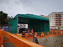 能師傅定制移動推拉雨棚大型戶外倉庫活動伸縮帳篷大排檔汽車停車遮陽蓬 特厚寬3米*長5米*高3米頂部+架子 曬單實拍圖