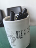 玉水湖陶瓷筆筒國風(fēng)收納毛筆中國風(fēng)高級感收納筒送老師白瓷學(xué)生桌面大號大容量收納盒毛筆筒圓形 雪景筆筒 曬單實拍圖
