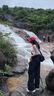 魯雅爾美式工裝褲女夏季登山?jīng)_鋒小個子冰絲運動闊腿褲高街垂感休閑褲 黑色 L 曬單實拍圖