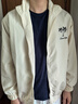 凌卡戚夾克外套男士oversize棒球服學生休閑百搭拉鏈上衣春秋款寬松大碼 椰樹杏色 立領外套 L 100-120斤 曬單實拍圖