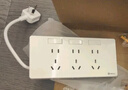 國際電工擴(kuò)展插座帶電源線多功能臥室墻壁拓展轉(zhuǎn)換插座廚房插排插線板帶開關(guān) 【左接插頭線】3開21孔-白色 曬單實(shí)拍圖
