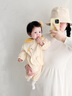 優(yōu)奇嬰兒衣服秋裝超萌可愛哈衣嬰幼兒寶寶連體衣洋氣爬服春秋季外出服 米黃 80cm 曬單實拍圖