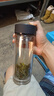 富光男女士雙層玻璃杯 高硼硅玻璃304茶隔水杯子 帶茶隔泡茶杯500ml 曬單實拍圖