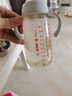 愛(ài)得利（evorie） 嬰兒奶瓶6個(gè)月以上 寬口徑帶手柄帶重力球PPSU奶瓶 300ml灰 曬單實(shí)拍圖