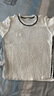 MISS SIXTY針織衫上衣套頭衫女圓領(lǐng)短袖復(fù)古撞色寬松休閑風(fēng)百搭 白色 S 曬單實拍圖