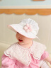 G.duck嬰兒帽子夏季薄款女寶寶時(shí)尚花朵漁夫帽嬰幼兒童出游防曬遮陽(yáng)帽 白色帽子粉色花 參考7-20個(gè)月/44-48cm 曬單實(shí)拍圖