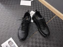 雅格獅丹（Aquascutum）男鞋2026春季新款牛皮透氣休閑運動(dòng)鞋厚底耐磨增高鞋子男 黑色 40 曬單實(shí)拍圖