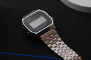 卡西歐（CASIO）經(jīng)典復(fù)古小方塊 簡約休閑時尚學(xué)生電子手表 鋼帶防水中性情侶表 A159W-N1DF 曬單實拍圖