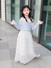 女童裙子套裝春秋2025新款兒童春裝學院風穿搭小女孩韓系甜美衣服 上衣+裙子【套裝】 120 曬單實拍圖