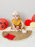 G. DUCKKIDS嬰兒衣服國(guó)風(fēng)連體衣夏季天裝滿月男寶寶外出百天日宴周歲抓周禮服 金黃 66cm 66 曬單實(shí)拍圖