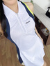 ELLESSE小貝殼官方運動專業(yè)網(wǎng)球裙女夏季撞色POLO修身收腰連衣裙子網(wǎng)球裙 學(xué)院藍(lán) S 曬單實拍圖