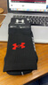 安德瑪（Under Armour）籃球襪（三雙裝）跑步羽毛球運動襪子男女吸汗四季毛巾棉襪 黑色L 曬單實拍圖
