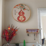 丞仔福祿葫蘆入戶(hù)玄關(guān)裝飾畫(huà)圓形高級感正對門(mén)走廊過(guò)道壁畫(huà)新中式掛畫(huà) E1191 直徑60 晶瓷鋁合金金框 曬單實(shí)拍圖
