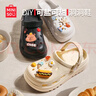 名創(chuàng)優(yōu)品（MINISO）洞洞鞋男女夏季外穿涼鞋防滑厚底踩屎感包頭涼拖鞋 卡其+海洋星星 曬單實拍圖