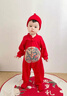 G.DUCKKIDS小黃鴨童裝寶寶周歲禮服嬰兒衣服春秋季新款抓周百天滿月服外出服 紅色 80cm 80尺碼9-12個月建議寶寶75 曬單實拍圖