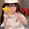 斯睿霖億萬(wàn)少年BUFU潮牌手繪涂鴉短袖T恤男女夏季情侶款美式高街半袖tee 白色 XL 曬單實(shí)拍圖