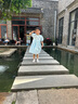 巴拉巴拉童裝女童公主裙夏兒童連衣裙洋氣甜美溫柔A字裙 粉藍80086 120 cm 曬單實(shí)拍圖