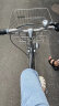 永久通勤自行车成人男女日本内三速禧玛诺变速代步车普通老式单车 26寸双梁内三速-银色 实拍图