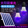 LED太陽能魚塘喂養(yǎng)殖場家庭專用黑光水面引蟲果園誘捕蛾紫光燈泡 太陽能誘蟲燈-雙頭加大太陽板 曬單實(shí)拍圖