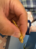 中國黃金（CHINA GOLD）黃金手鏈女足金小方糖手鏈轉運珠手串七夕情人節禮物送女友老婆 足金方糖手串約2.2g*玫瑰禮盒 曬單實(shí)拍圖