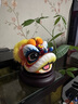 吉兔坊醒獅泥塑吉祥物桌上藝術(shù)擺件家居室內(nèi)辦公室車載喬遷開(kāi)業(yè)送禮物女 五色醒獅-黃獅（經(jīng)典款） 曬單實(shí)拍圖