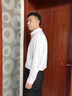皮爾卡丹（pierre cardin）桑蠶絲長(zhǎng)袖襯衫男士春秋冬裝薄款無(wú)痕免燙純色中年爸爸裝休閑襯衣 淺蘭色 165/84【建議95-115斤】 曬單實(shí)拍圖