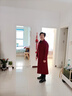 恒源祥中年媽媽雙面羊絨大衣女新款秋冬高端呢子氣質(zhì)大碼羊毛呢外套 紫紅色 6082模特紫紅色 XL 112-122 曬單實(shí)拍圖