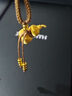 夢(mèng)金園新年禮物 黃金吊墜 葫蘆掛墜項鏈足金拉絲送女友生日禮物 曬單實(shí)拍圖