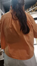 皮爾卡丹（pierre cardin）小香風(fēng)短袖襯衫女夏款2025氣質(zhì)顯瘦遮肚子雪紡上衣獨特漂亮小衫 橘色 2XL (建議130斤-145斤) 曬單實拍圖