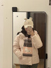 明摩秋MM短款羽絨服女冬季加厚2024年新款韓版寬松連帽白鴨絨學(xué)生 黑色 XL 曬單實(shí)拍圖