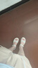 達芙妮百搭涼鞋女款2025年夏季厚底小香風(fēng)平底軟底孕婦松糕鞋 米白色 跟高3.8cm 35 標準尺碼 曬單實(shí)拍圖