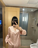 金三塔真絲睡衣女22姆米100%桑蠶絲可外穿兩件套居家服七夕禮物 [主推]22姆米桃盈粉 L 曬單實拍圖