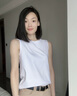 嫻柔白色寬松背心女內(nèi)搭寬肩帶可外穿洋氣新款春夏季無袖打底衫上衣 白色 M 曬單實(shí)拍圖