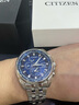 西鐵城（CITIZEN）藍天使系列藍寶石鏡面光動(dòng)能多局電波運動(dòng)休閑防水多功能手表 白藍AT9120-89L（光動(dòng)能+多局電波+萬(wàn)年歷） 曬單實(shí)拍圖