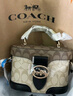 蔻馳（COACH）【品牌直供】GEORGIE女士人造革配牛皮斜挎單肩手提包 曬單實(shí)拍圖