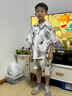 諾佳微淇男童夏裝洋氣襯衣短袖套裝2025新款夏天潮兒童酷帥國(guó)風(fēng)夏季兩件套 白色 140 曬單實(shí)拍圖