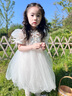 G.DUCKKIDS童裝女童連衣裙夏季蓬蓬裙兒童公主裙夏天生日禮服裙子鋼琴花童服 高端珍珠禮服裙白色 100 尺碼2~3歲【 90-100cm】 曬單實(shí)拍圖