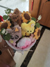 三彩熊小狗向日葵玩偶花束生日禮物女生永生花送女友520七夕情人節(jié)禮物 曬單實拍圖