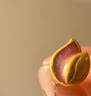 潮宏基足金黃金耳釘琺瑯不對稱(chēng)生日禮物計價(jià) 花韻 EEG30003530 約1.2g 曬單實(shí)拍圖